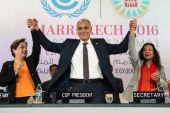 اعلان مراكش : دعا الى التزام سياسي على أعلى مستوى لمواجهة التغير المناخي