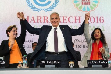 اعلان مراكش : دعا الى التزام سياسي على أعلى مستوى لمواجهة التغير المناخي