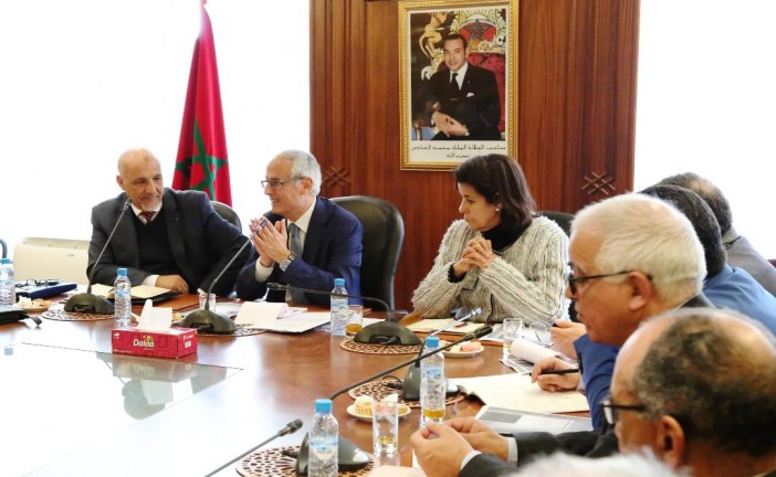 عبد الأحد الفاسي الفهري يستقبل الفيدرالية الوطنية  للبناء والأشغال العمومية والجامعة المغربية للاستشارة والهندسة