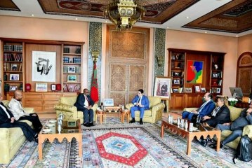 ناصر بوريطة يجري مباحثات مع وفد جنوب إفريقي من المؤتمر الوطني الإفريقي
