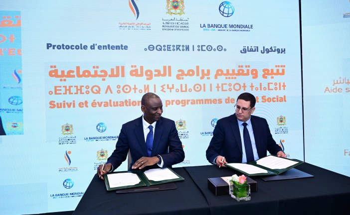 توقيع بروتوكول اتفاق بين المرصد الوطني للتنمية البشرية والبنك الدولي