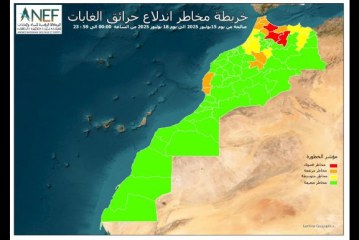 الوكالة الوطنية للمياه والغابات تصدر خرائط تنبؤ تحدد بدقة المناطق الحساسة والمعرضة لخطر اندلاع الحرائق الغابوية