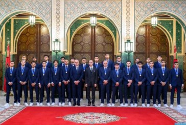 بتعليمات ملكية  سامية ، صاحب السمو الملكي ولي العهد الأمير مولاي الحسن يترأس حفلا أقامه جلالة الملك على شرف أعضاء المنتخب الوطني لكرة القدم لأقل من 20 سنة بطل العالم