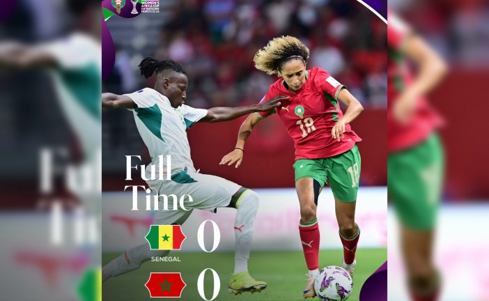 المنتخب المغربي  للسيدات يتأهل إلى ربع النهائي عقب تعادله أمام نظيره السنغالي (0-0)