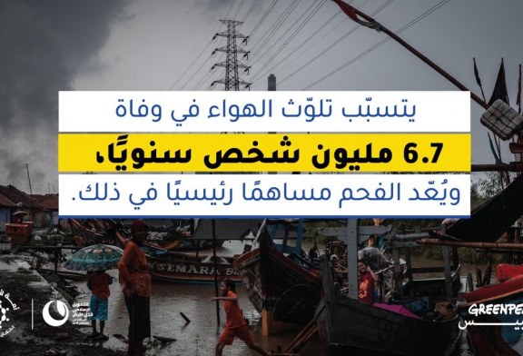 غرينبيس:تطالب مؤسّسات التّمويل الإسلامي بالانتقال من الاستثمار في الفحم إلى الطّاقة المتجدّدة